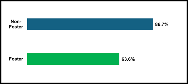 Bar chart of the 4 yr adjusted cohort graduation rate.